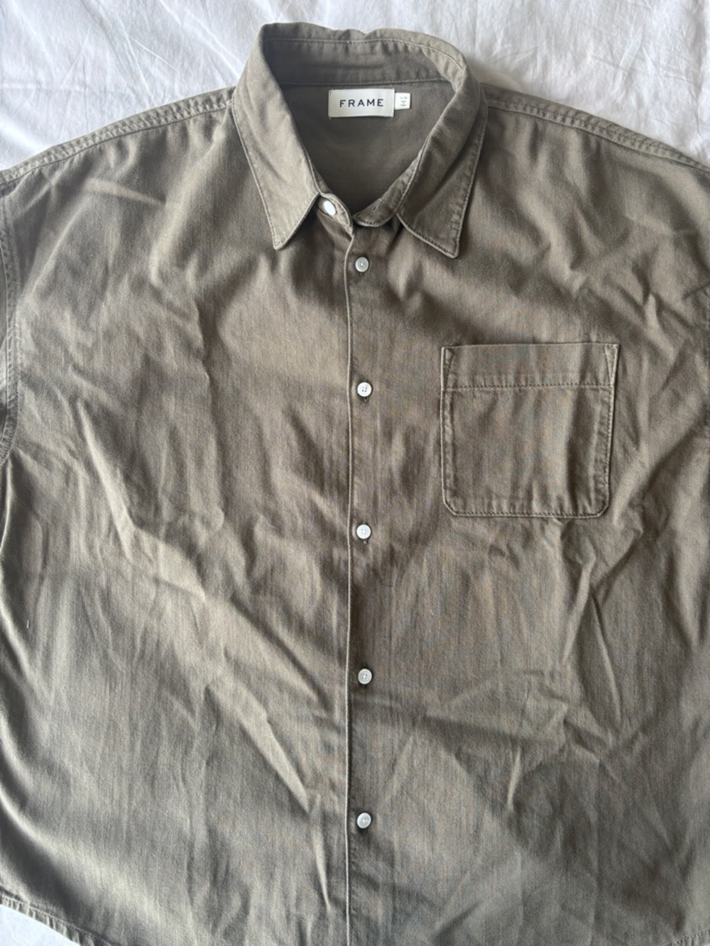 FRAME Denim Button-Up Shirt | NWT | Relaxed Fit | Blue | Premium Denim |